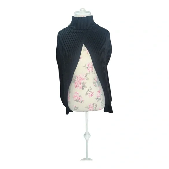 Eloquii Women’s Black Turtleneck Sweater Shrug Ribbed Sized 14/16 Super Stylish - Picture 5 of 7